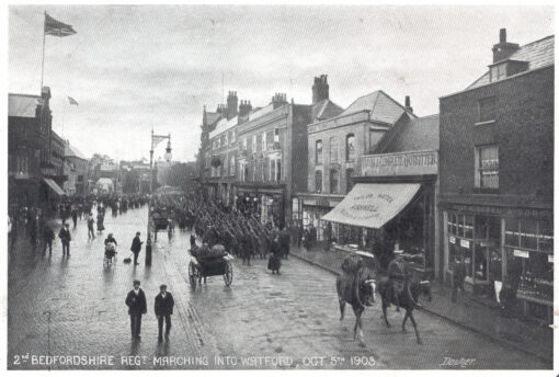 2nd Bedfordshire Regiment Marching Into Watford