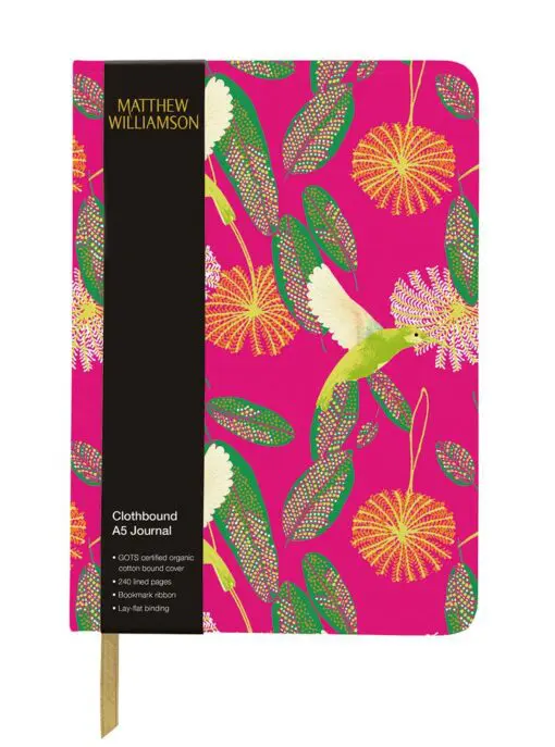 A5 Clothbound Notebook: Hummingbirds